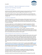 Position Statement - Openness Agreement on Animal Research and Teaching in Australia