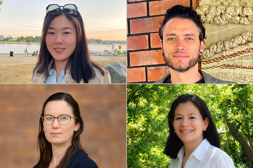 Clockwise from top left: Dr Jing He, Dr Jake Robinson, Dr Rocio Camacho Morales and Dr Jackie Webb. 