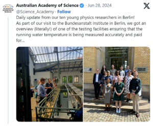 Young Australian scientists learn from Nobel Laureates at 73rd Lindau Meeting 