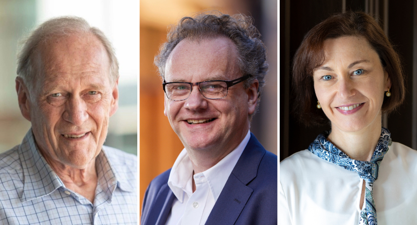 Portrait photos of three recipients