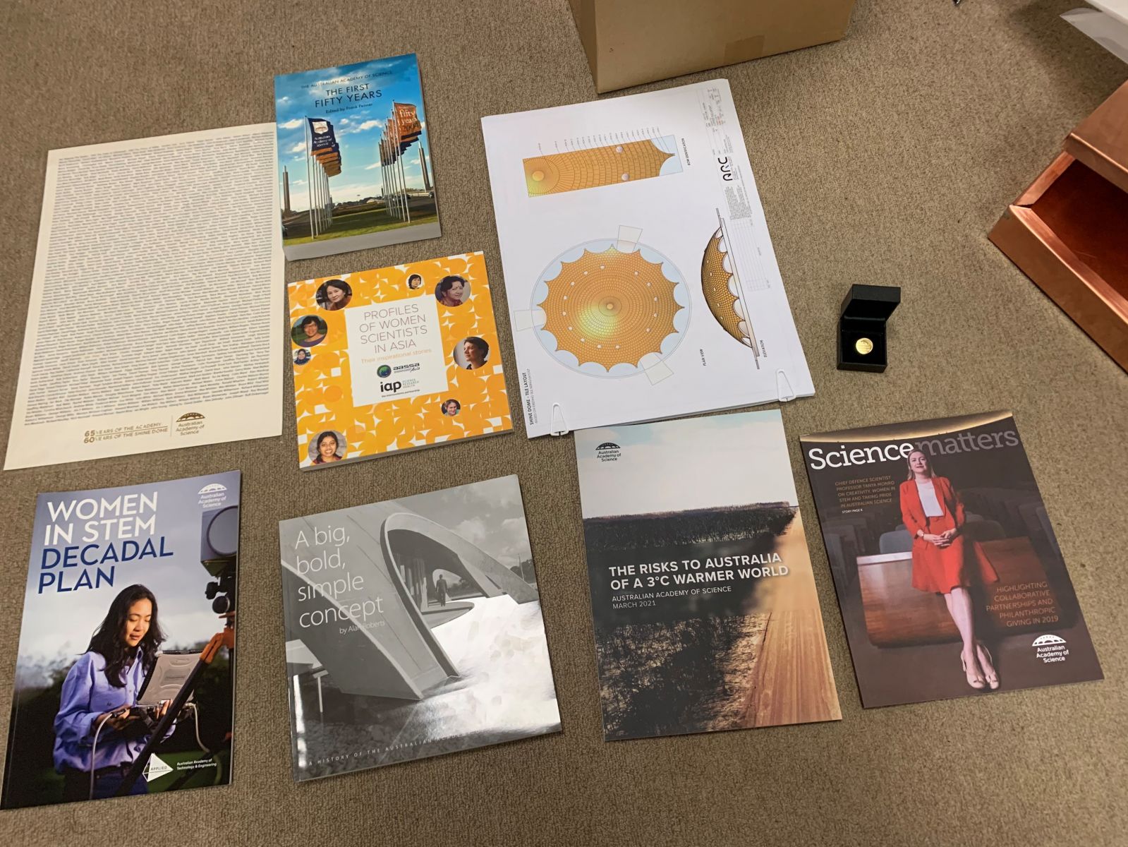 Time capsule with Fellows’ messages for the future placed under Dome