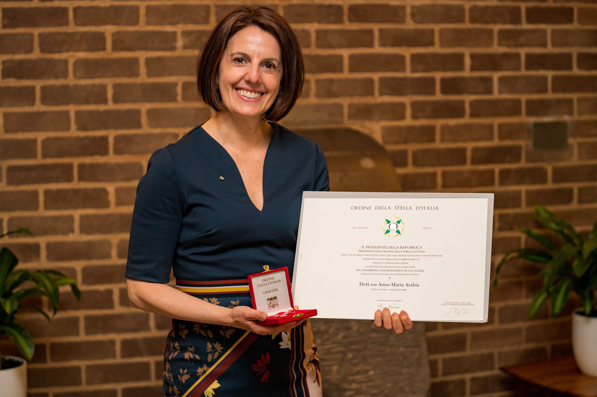 Science leader awarded one of Italy’s highest civilian honours