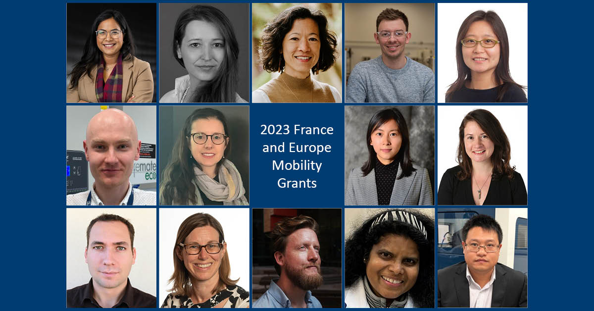 Fourteen 2023 France and Europe Mobility Grants awarded for outstanding research