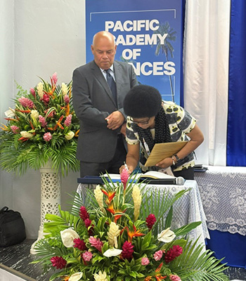 Creating history for the new Pacific Academy of Sciences