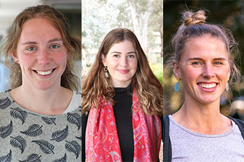 Awardees Penny Pascoe, Jackie O'Sullivan and Dympna Cullen