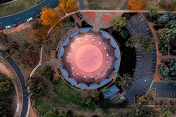 Shine Dome aerial shot