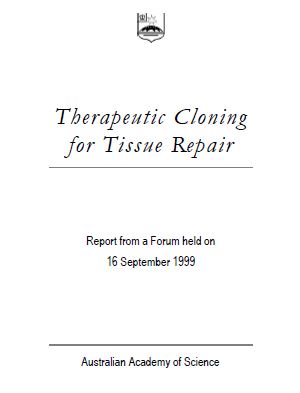 Report—Therapeutic cloning for tissue repair