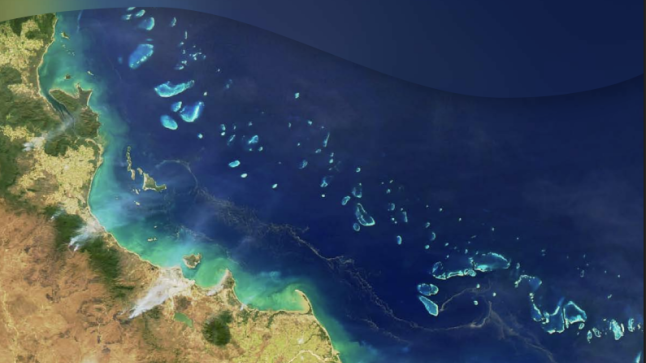 Aerial image of the reef