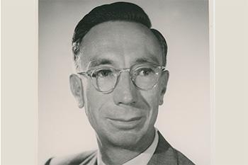 A photo of a photograph of Dr Joseph Lade Pawsey