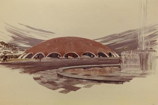 Architectural render of the Academy of Science
